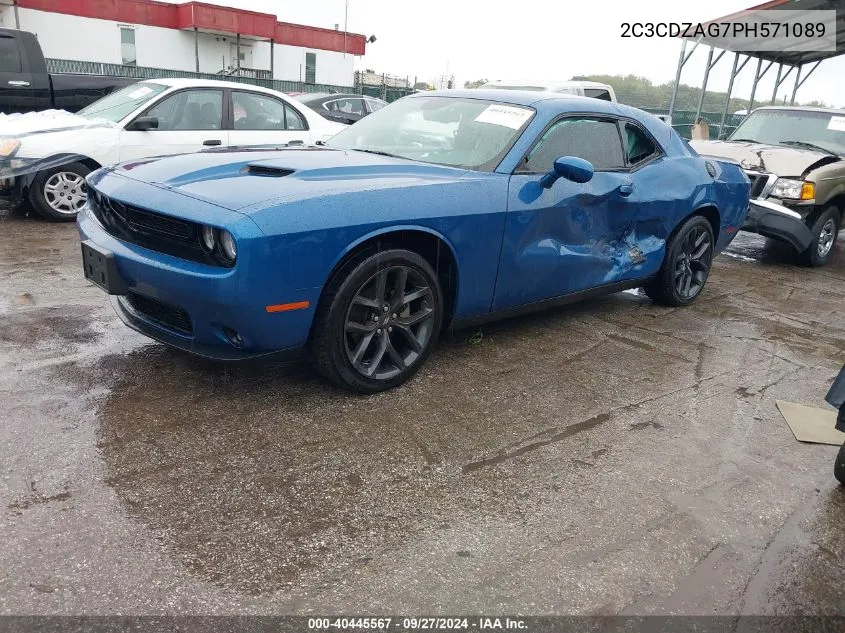 2023 Dodge Challenger Sxt VIN: 2C3CDZAG7PH571089 Lot: 40445567