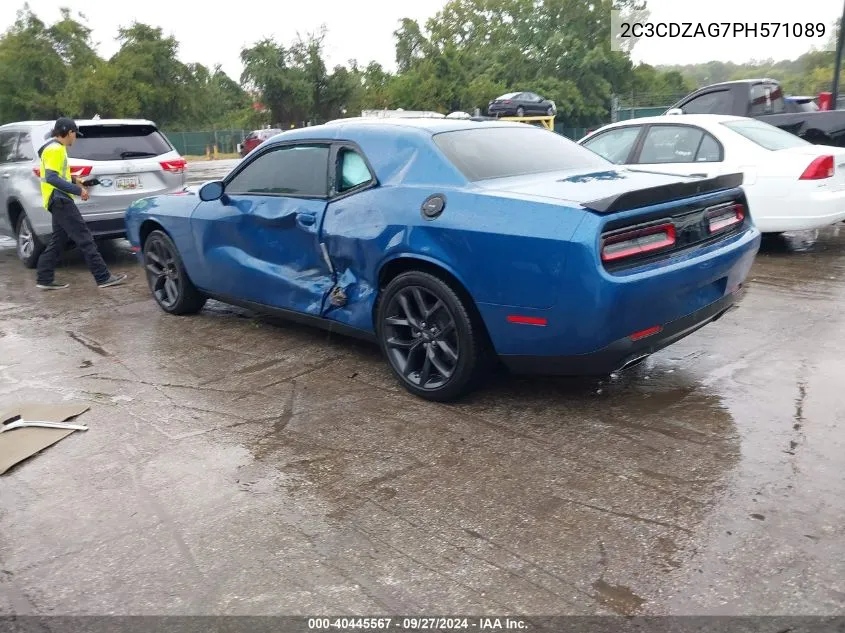 2023 Dodge Challenger Sxt VIN: 2C3CDZAG7PH571089 Lot: 40445567