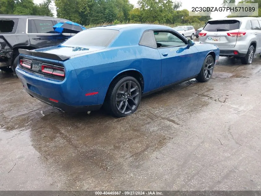 2023 Dodge Challenger Sxt VIN: 2C3CDZAG7PH571089 Lot: 40445567