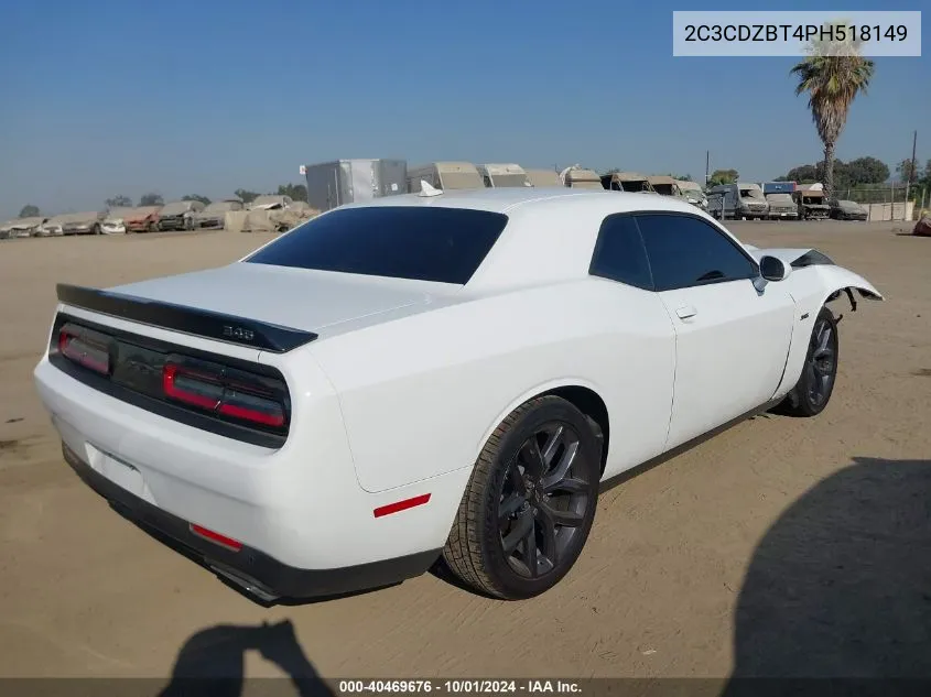 2023 Dodge Challenger R/T VIN: 2C3CDZBT4PH518149 Lot: 40469676