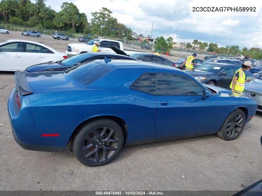 2023 Dodge Challenger Sxt VIN: 2C3CDZAG7PH658992 Lot: 40476892