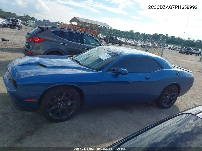 2023 Dodge Challenger Sxt VIN: 2C3CDZAG7PH658992 Lot: 40476892