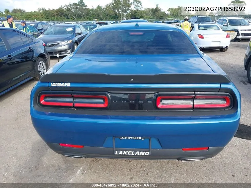 2023 Dodge Challenger Sxt VIN: 2C3CDZAG7PH658992 Lot: 40476892