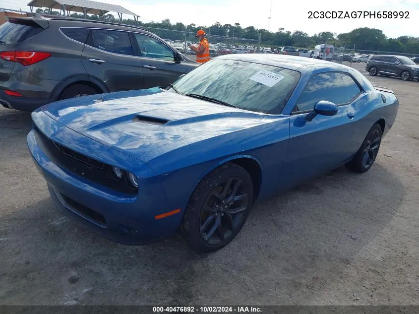 2023 Dodge Challenger Sxt VIN: 2C3CDZAG7PH658992 Lot: 40476892