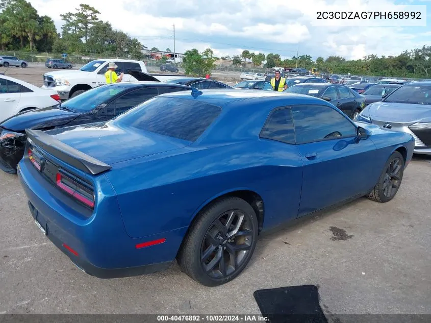 2023 Dodge Challenger Sxt VIN: 2C3CDZAG7PH658992 Lot: 40476892