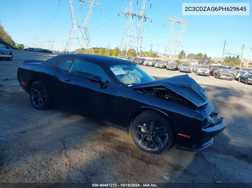 2023 Dodge Challenger Sxt VIN: 2C3CDZAG6PH629645 Lot: 40487272