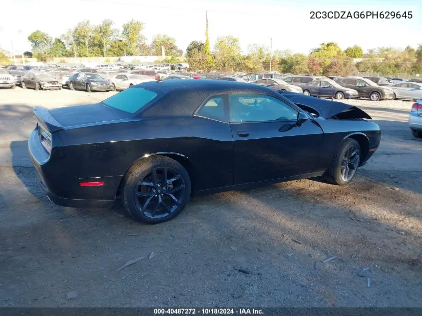 2023 Dodge Challenger Sxt VIN: 2C3CDZAG6PH629645 Lot: 40487272