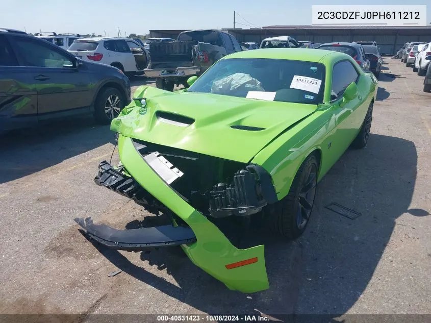 2023 Dodge Challenger R/T Scat Pack VIN: 2C3CDZFJ0PH611212 Lot: 40531423