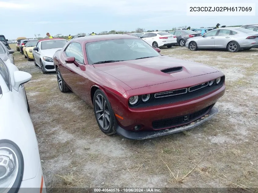 2023 Dodge Challenger Gt VIN: 2C3CDZJG2PH617069 Lot: 40540576