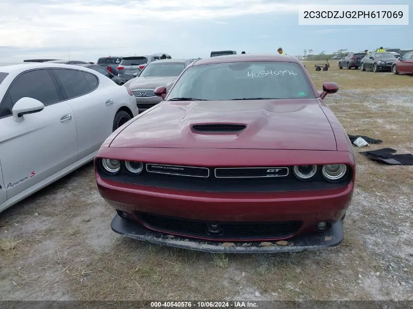 2023 Dodge Challenger Gt VIN: 2C3CDZJG2PH617069 Lot: 40540576