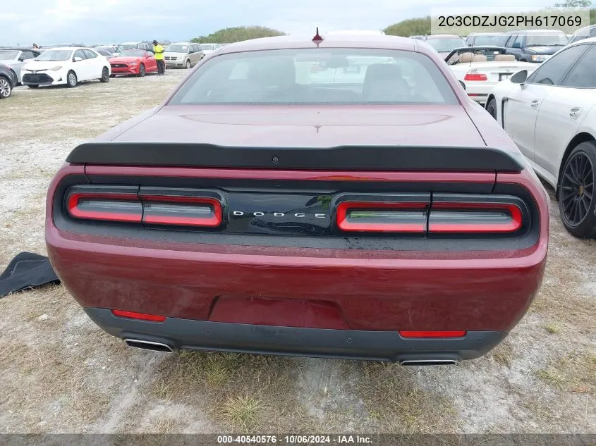 2023 Dodge Challenger Gt VIN: 2C3CDZJG2PH617069 Lot: 40540576