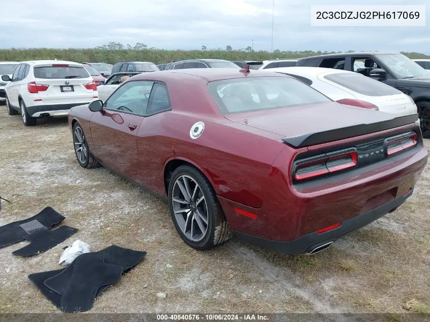 2023 Dodge Challenger Gt VIN: 2C3CDZJG2PH617069 Lot: 40540576