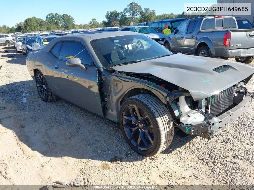 2023 Dodge Challenger Gt VIN: 2C3CDZJG8PH649685 Lot: 40543988