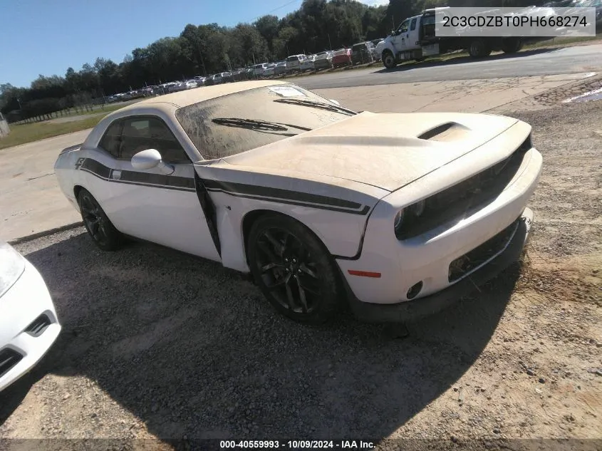 2023 Dodge Challenger R/T VIN: 2C3CDZBT0PH668274 Lot: 40559993