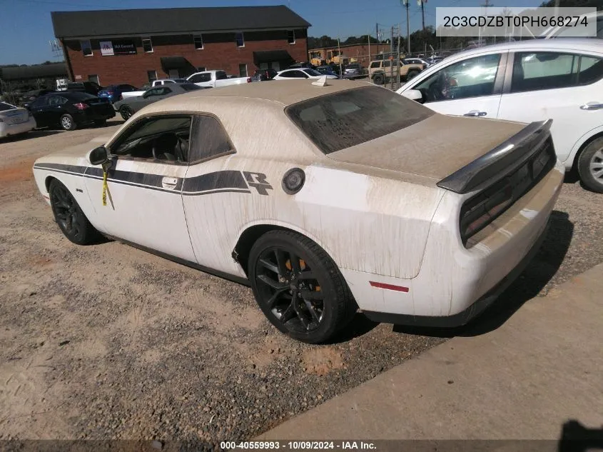 2023 Dodge Challenger R/T VIN: 2C3CDZBT0PH668274 Lot: 40559993