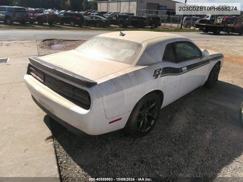 2023 Dodge Challenger R/T VIN: 2C3CDZBT0PH668274 Lot: 40559993