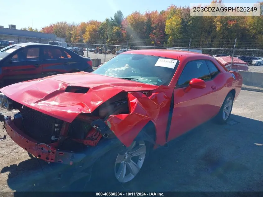 2023 Dodge Challenger Sxt VIN: 2C3CDZAG9PH526249 Lot: 40580234