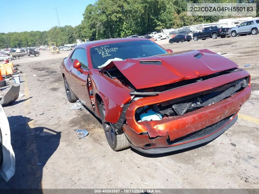 2023 Dodge Challenger Sxt VIN: 2C3CDZAG4PH550183 Lot: 40583857