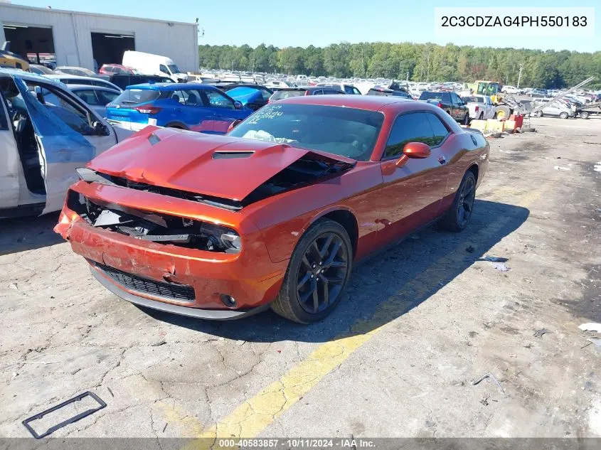 2023 Dodge Challenger Sxt VIN: 2C3CDZAG4PH550183 Lot: 40583857