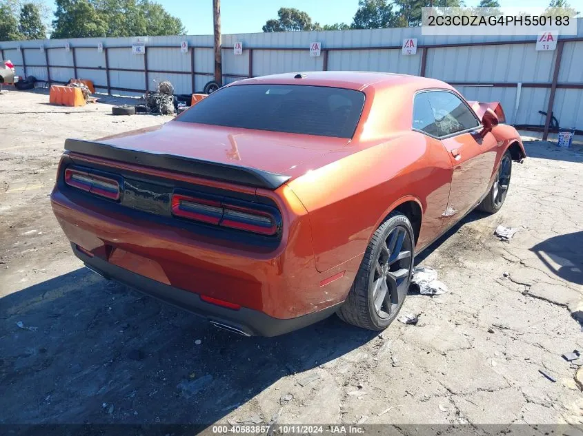 2023 Dodge Challenger Sxt VIN: 2C3CDZAG4PH550183 Lot: 40583857