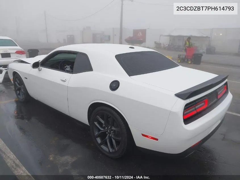 2023 Dodge Challenger R/T VIN: 2C3CDZBT7PH614793 Lot: 40587632