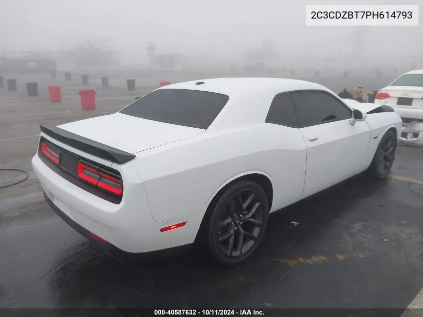 2023 Dodge Challenger R/T VIN: 2C3CDZBT7PH614793 Lot: 40587632