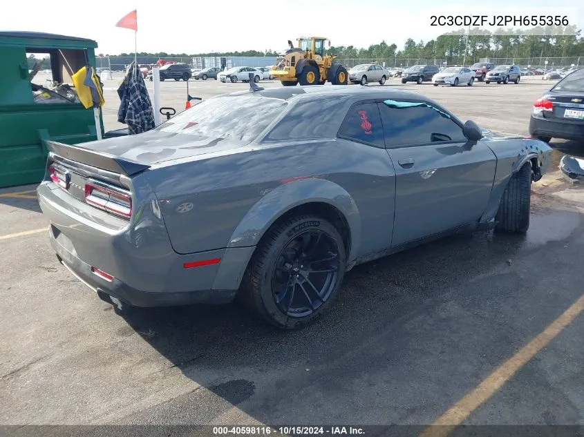 2023 Dodge Challenger R/T Scat Pack Widebody VIN: 2C3CDZFJ2PH655356 Lot: 40598116