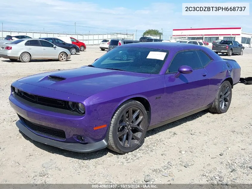 2023 Dodge Challenger R/T VIN: 2C3CDZBT3PH668737 Lot: 40602437