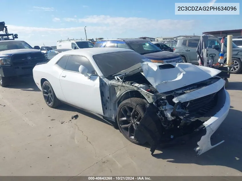 2023 Dodge Challenger Sxt VIN: 2C3CDZAG2PH634096 Lot: 40643268