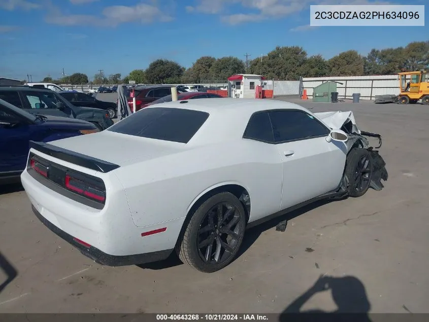 2023 Dodge Challenger Sxt VIN: 2C3CDZAG2PH634096 Lot: 40643268