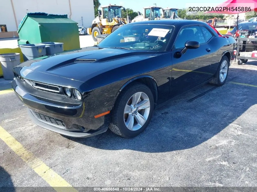 2023 Dodge Challenger Sxt VIN: 2C3CDZAG2PH545886 Lot: 40656548