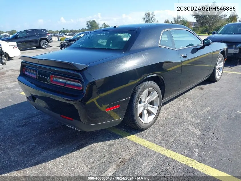 2023 Dodge Challenger Sxt VIN: 2C3CDZAG2PH545886 Lot: 40656548