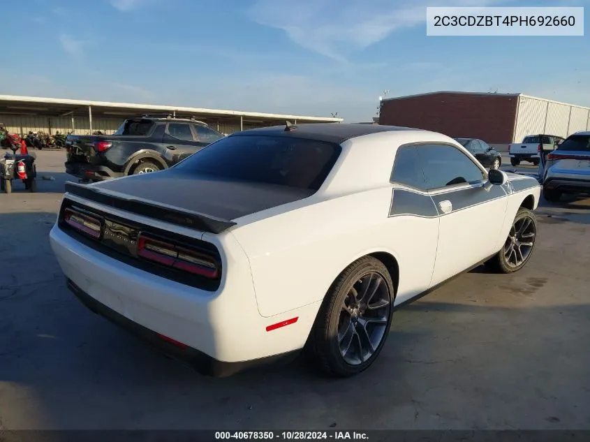 2023 Dodge Challenger R/T VIN: 2C3CDZBT4PH692660 Lot: 40678350