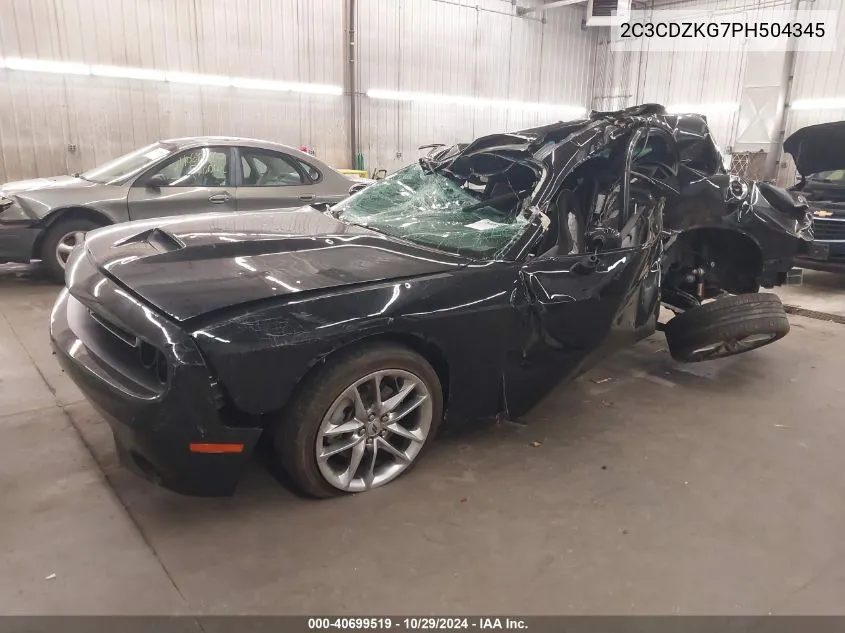 2023 Dodge Challenger Gt Awd VIN: 2C3CDZKG7PH504345 Lot: 40699519