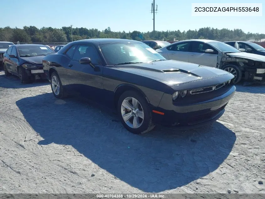 2023 Dodge Challenger Sxt VIN: 2C3CDZAG4PH553648 Lot: 40704388