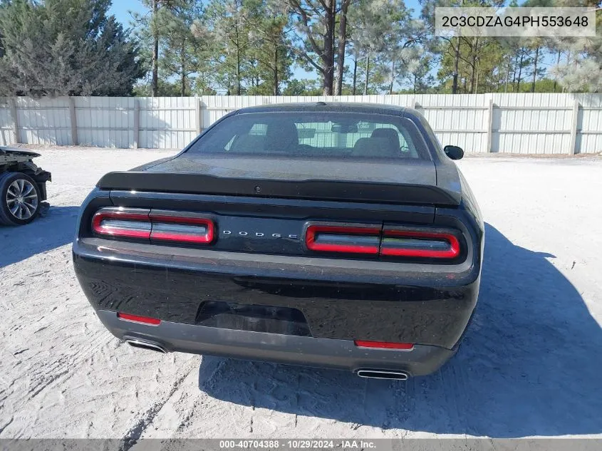 2023 Dodge Challenger Sxt VIN: 2C3CDZAG4PH553648 Lot: 40704388