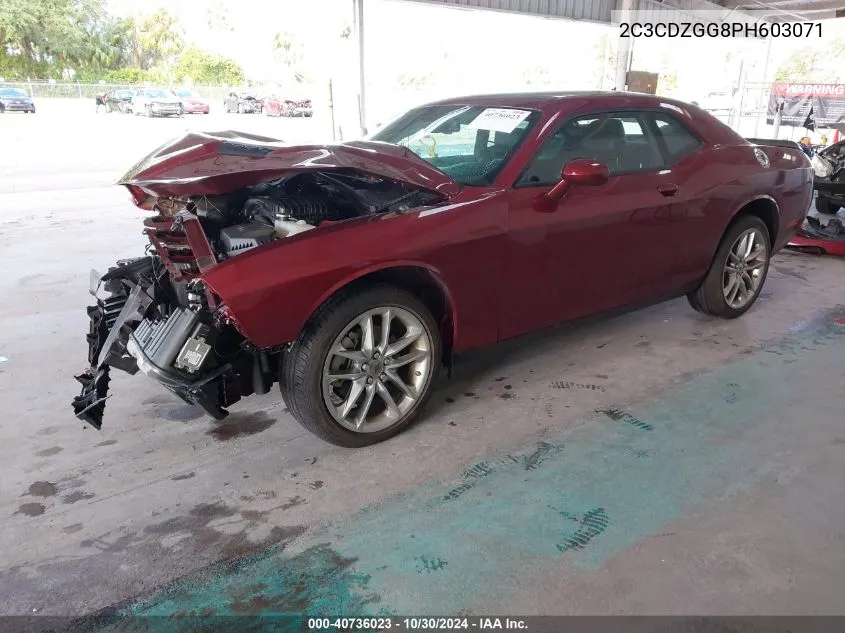 2023 Dodge Challenger Sxt Awd VIN: 2C3CDZGG8PH603071 Lot: 40736023