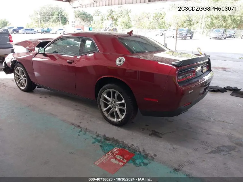 2023 Dodge Challenger Sxt Awd VIN: 2C3CDZGG8PH603071 Lot: 40736023