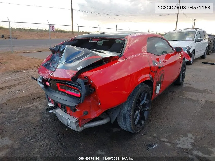 2023 Dodge Challenger Sxt VIN: 2C3CDZAG3PH571168 Lot: 40774197