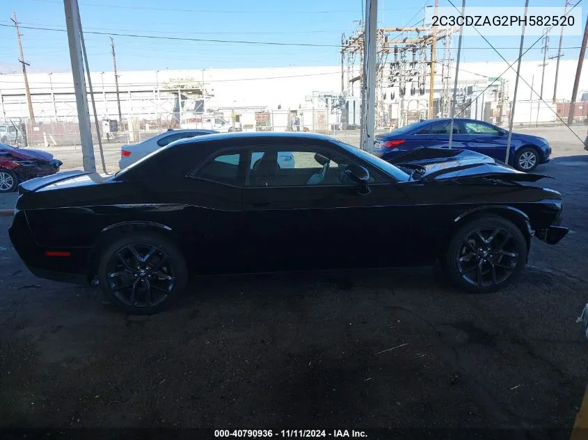 2023 Dodge Challenger Sxt VIN: 2C3CDZAG2PH582520 Lot: 40790936