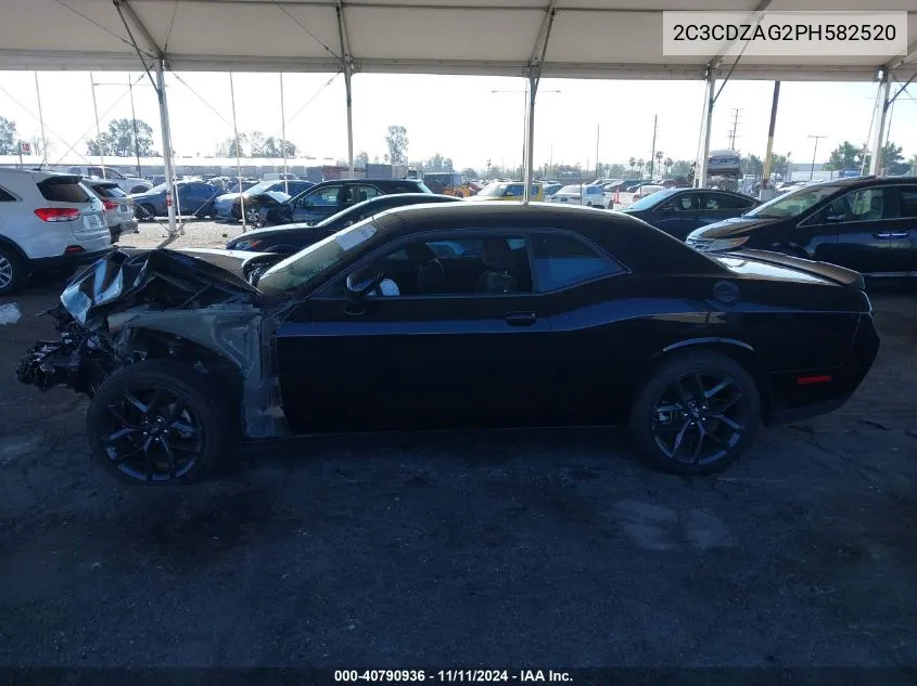 2023 Dodge Challenger Sxt VIN: 2C3CDZAG2PH582520 Lot: 40790936