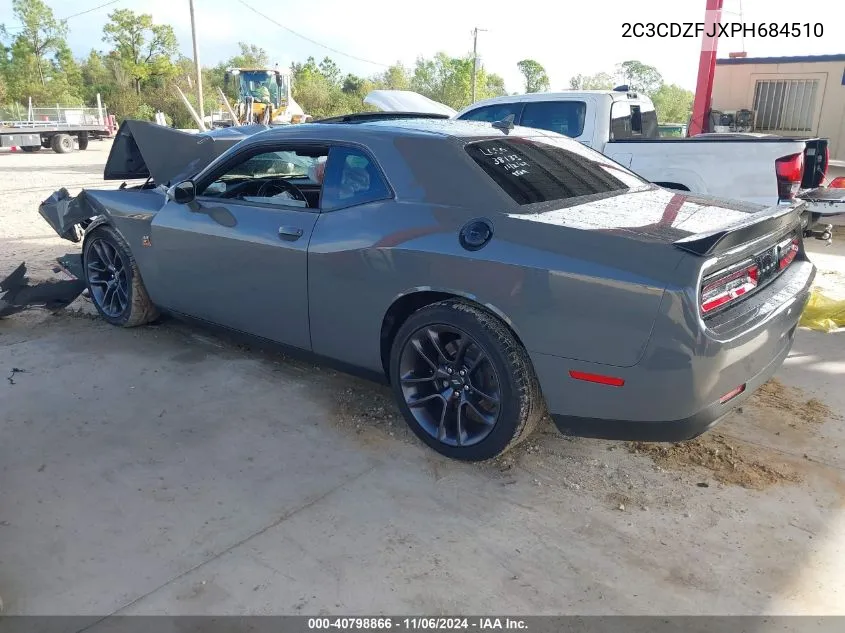 2023 Dodge Challenger R/T Scat Pack VIN: 2C3CDZFJXPH684510 Lot: 40798866