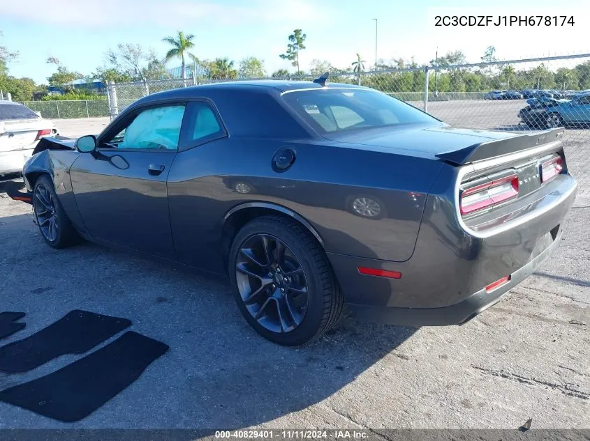 2023 Dodge Challenger R/T Scat Pack VIN: 2C3CDZFJ1PH678174 Lot: 40829401