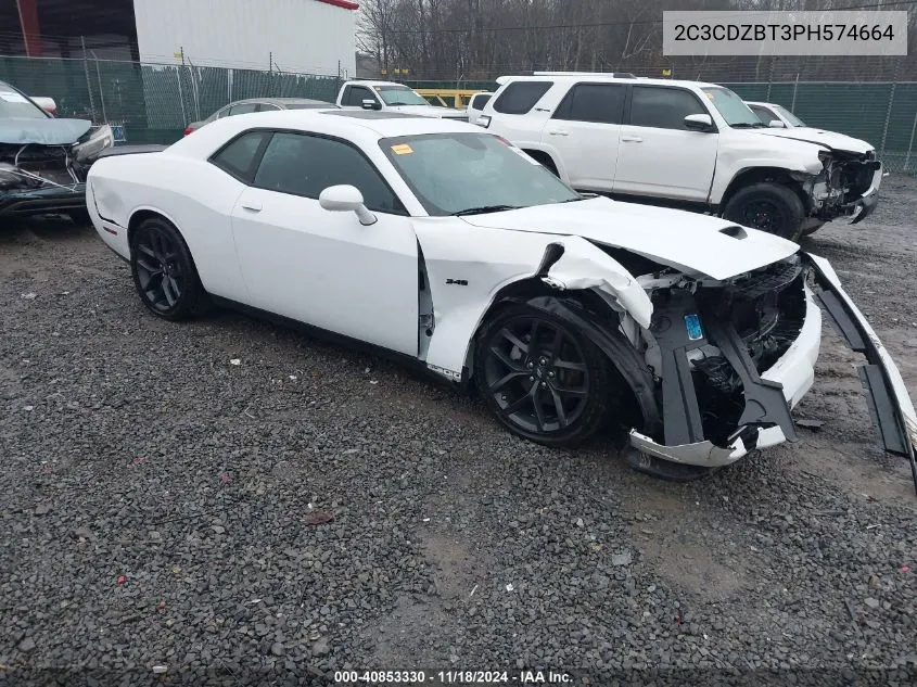 2023 Dodge Challenger R/T VIN: 2C3CDZBT3PH574664 Lot: 40853330