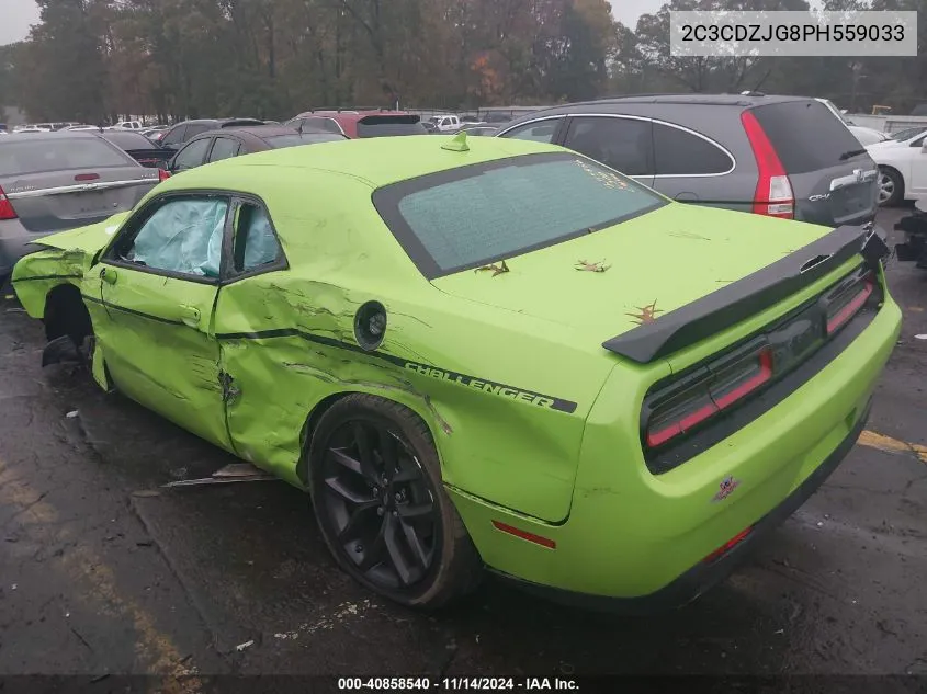 2023 Dodge Challenger Gt VIN: 2C3CDZJG8PH559033 Lot: 40858540