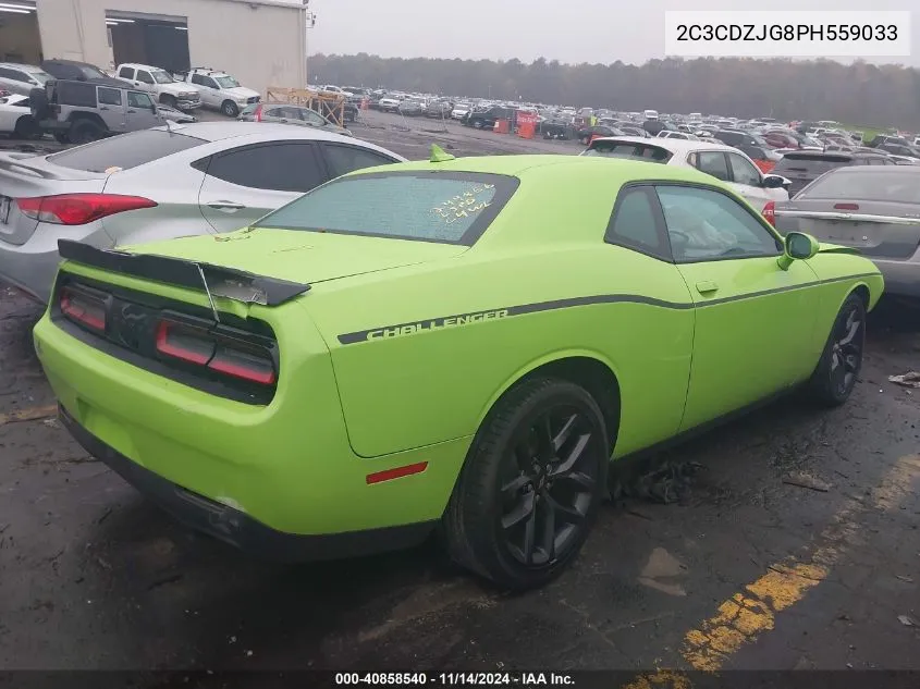 2023 Dodge Challenger Gt VIN: 2C3CDZJG8PH559033 Lot: 40858540