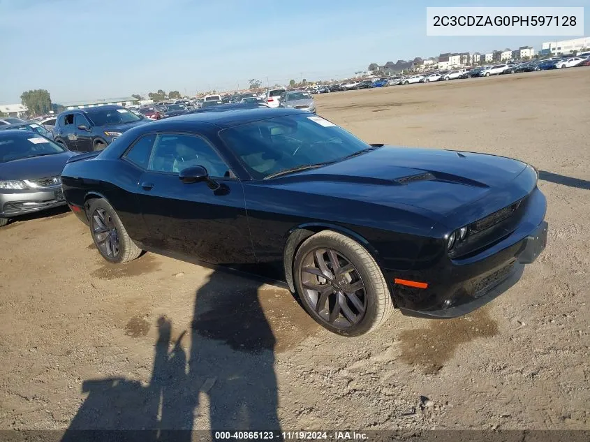 2023 Dodge Challenger Sxt VIN: 2C3CDZAG0PH597128 Lot: 40865123