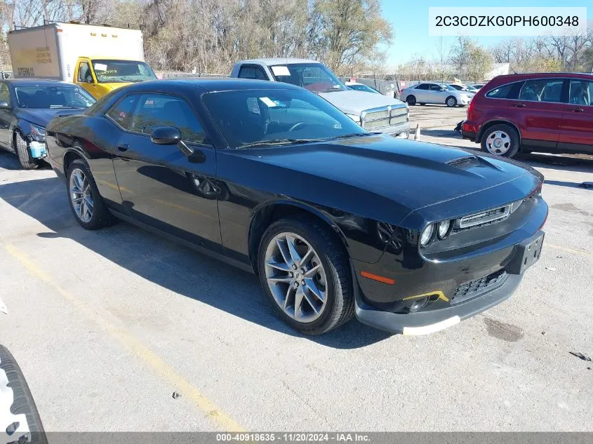 2023 Dodge Challenger Gt Awd VIN: 2C3CDZKG0PH600348 Lot: 40918635