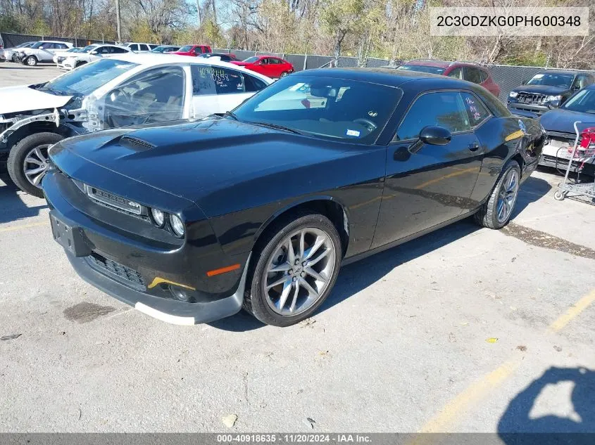 2023 Dodge Challenger Gt Awd VIN: 2C3CDZKG0PH600348 Lot: 40918635