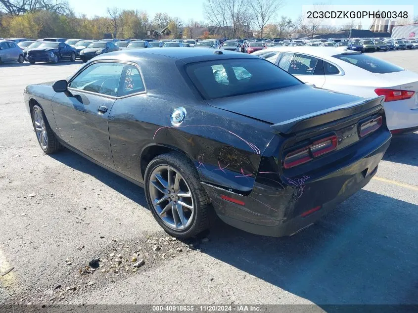 2023 Dodge Challenger Gt Awd VIN: 2C3CDZKG0PH600348 Lot: 40918635